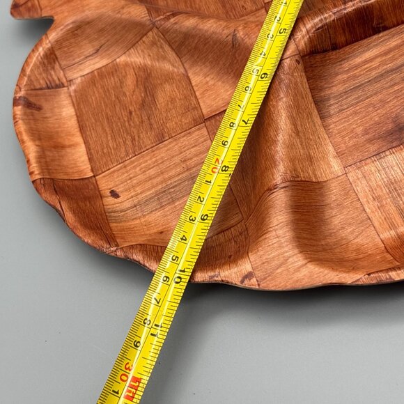 Vintage Philippine Mahogany Leaf Bowl — Hand-Carved Laminated Wooden Dish - Picture 7 of 7